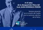 Homenaje del PJ Cañuelas ante el aniversario de muerte del General Juan D. Perón 1974-2021