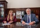 Marisa Fassi firmó convenios con el procurador General, Conte Grand