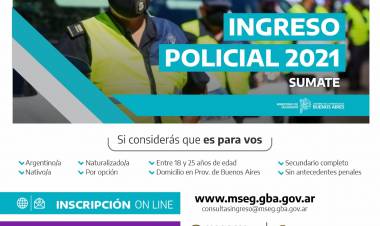 Ingreso a las Escuelas de Formación Policial de la Provincia de Buenos Aires