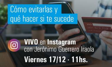 La Defensoría ofrece una charla en vivo sobre estafas virtuales