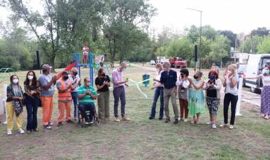 Se inauguró el nuevo Parque Lineal en la localidad de Los Pozos