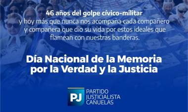 En conmemoración del Día de la Memoria por la Verdad y la Justicia - PJ Cañuelas