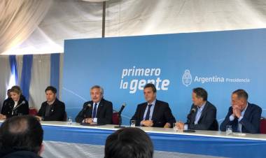 Inicio de obra y discurso picante de Alberto Fernández para pegarle a Macri