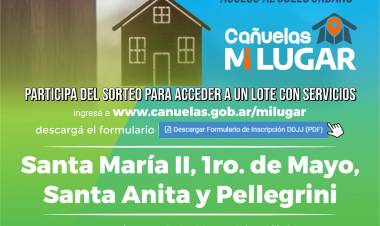 Se extiende la inscripción del programa “Cañuelas Mi Lugar”