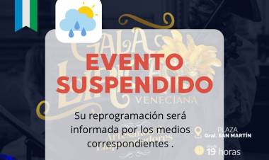 SUSPENSIÓN DE LA GALA LÍRICA
