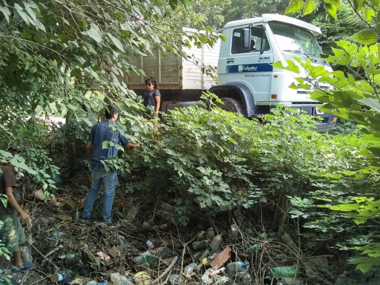 Trabajos preventivos en Máximo Paz ante los pronósticos de fuertes lluvias