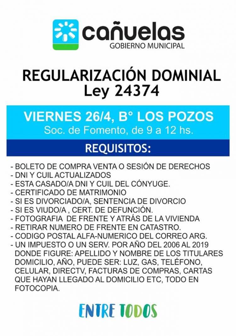 Operativo de Regularización Dominial en Los Pozos