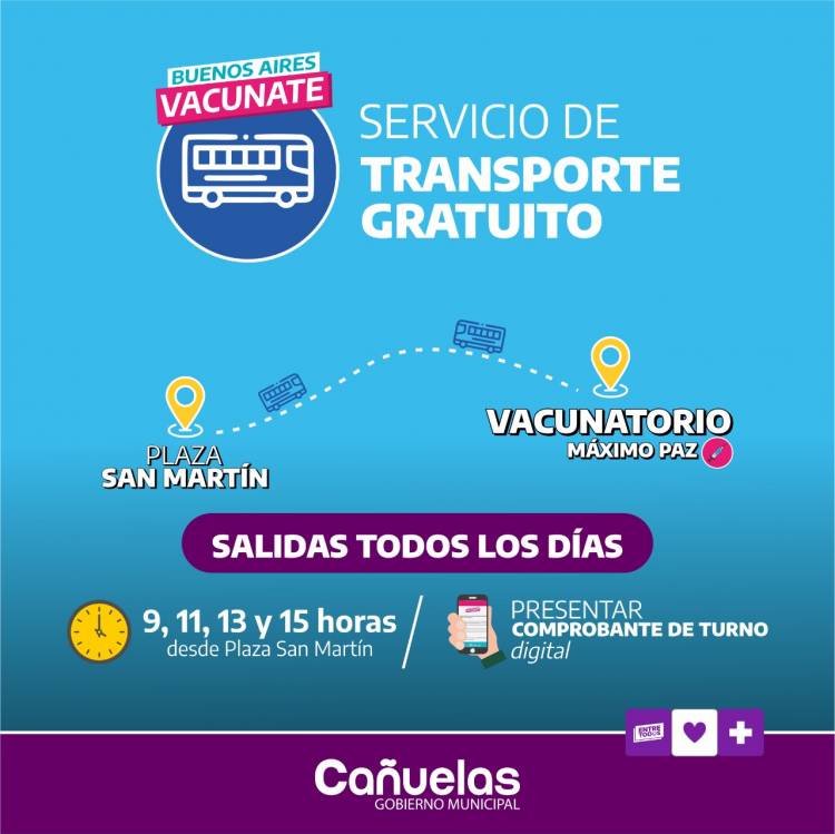 Comenzará a funcionar un transporte gratuito para asistir al vacunatorio de Máximo Paz
