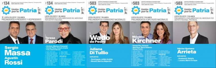 Presentan las boletas de la lista “Celeste y Blanca” de Unión por la Patria
