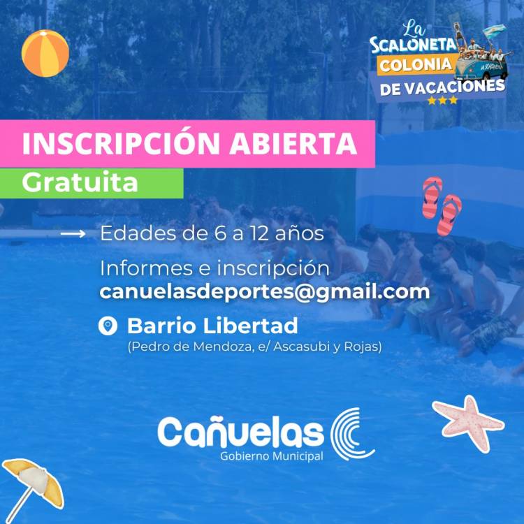 Inscripción abierta para la Colonia Municipal de Vacaciones