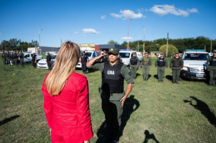 Marisa Fassi supervisó operativo de Seguridad de Gendarmería en Cañuelas